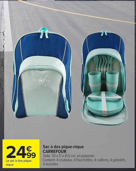Sac à dos pique-nique CARREFOUR