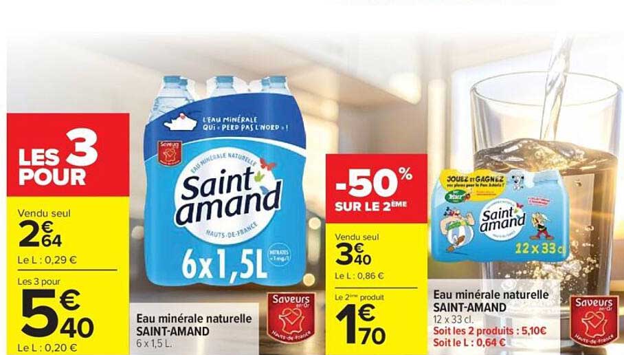 Saint-amand Eau minérale naturelle