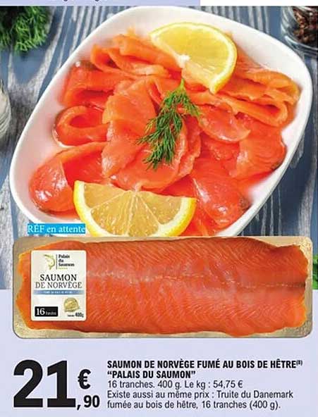 SAUMON DE NORVEGE FUME AU BOIS DE HETRE "PALIS DU SAUMON