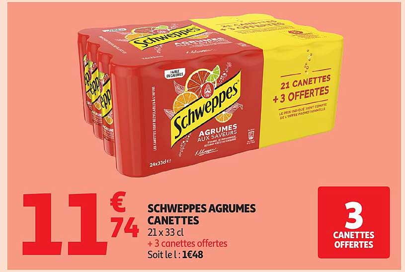 Schweppes Agrumes Canettes