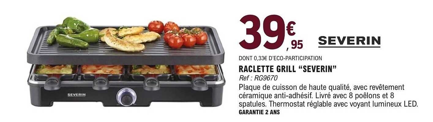 SEVERIN RACLETTE GRILL