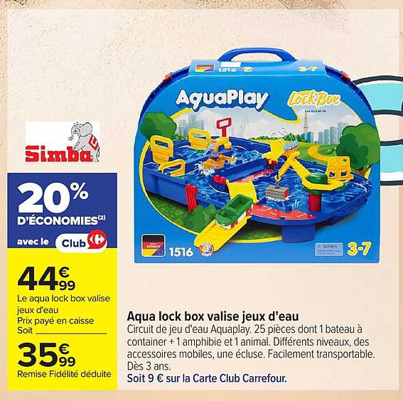 Simba Aqua lock box valise jeux d'eau