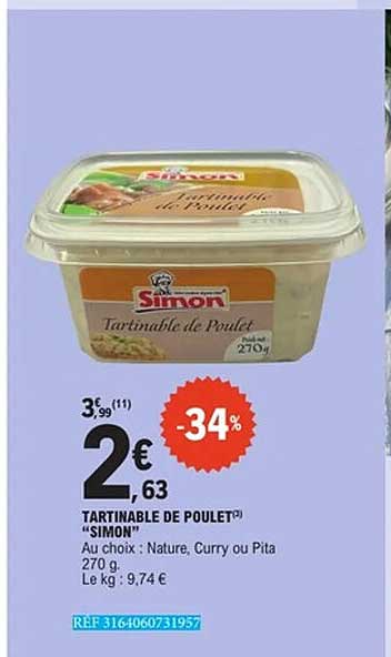 Simon Tartinable de Poulet