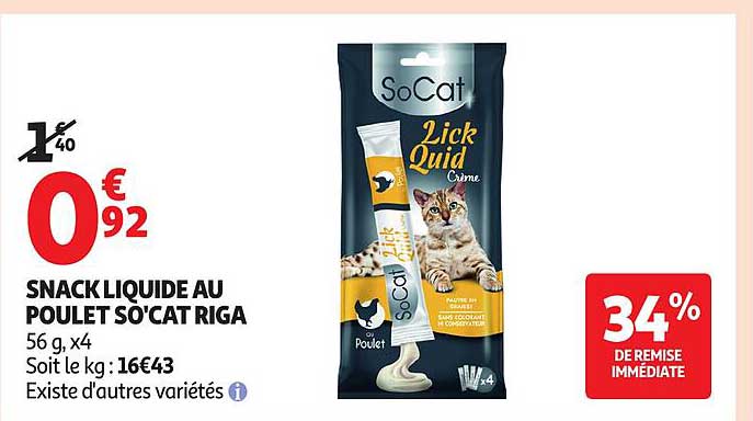 So’Cat RIGA Snack liquide au poulet