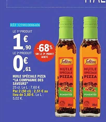 Soleou Huile spéciale pizza