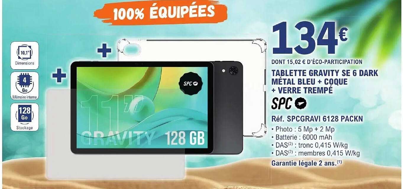 SPC TABLETTE GRAVITY SE 6 DARK MÉTAL BLEU