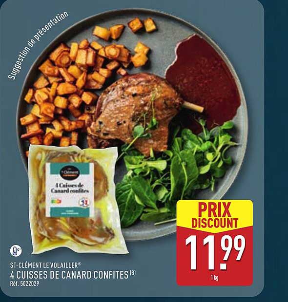ST-CLÉMENT LE VOLAILLER 4 CUISSES DE CANARD CONFITES