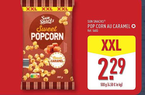 Sun Snacks Pop Corn au Caramel