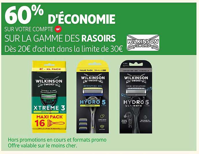 SUR LA GAMME DES RASOIRS