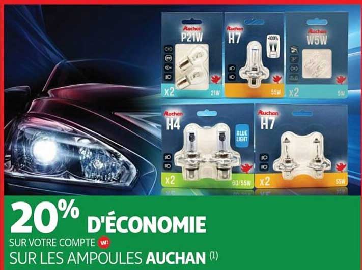 SUR LES AMPOULES AUCHAN