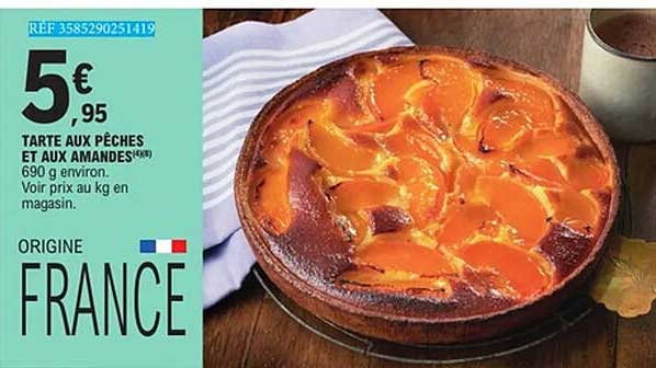 Tarte aux pêches et aux amandes