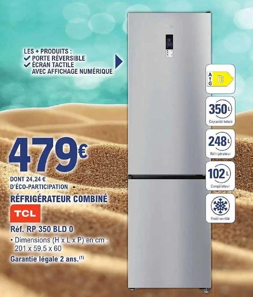 TCL Réfrigérateur combiné