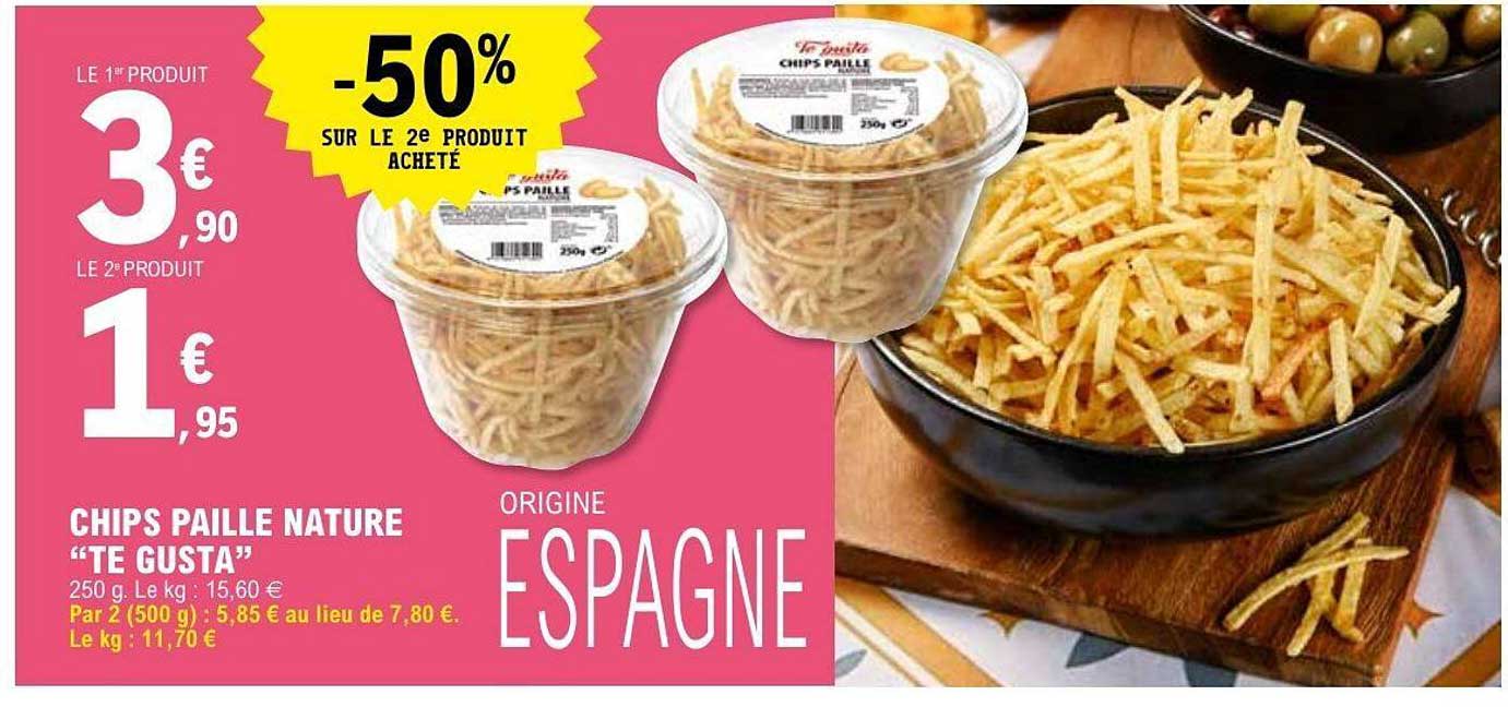 TE GUSTA Chips paille nature