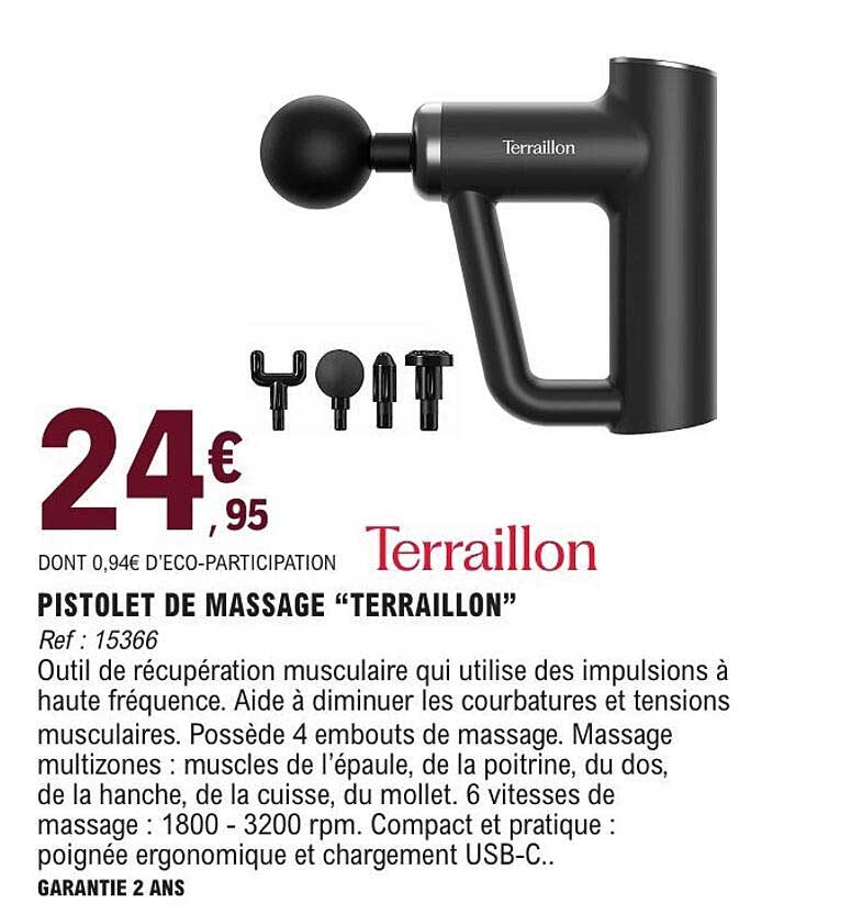 Terraillon Pistolet de massage