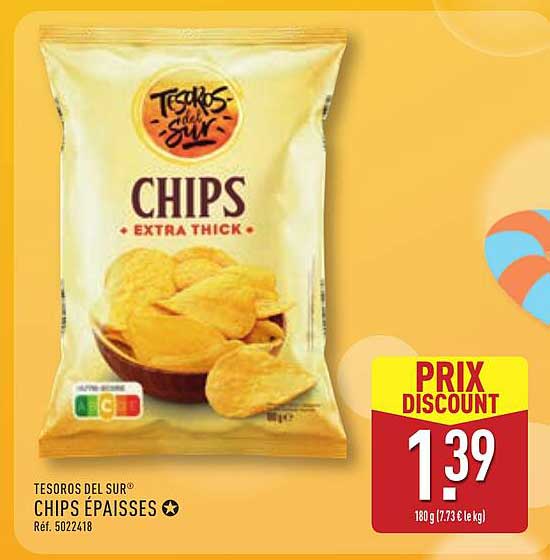 Tesoros del Sur CHIPS ÉPAISSES