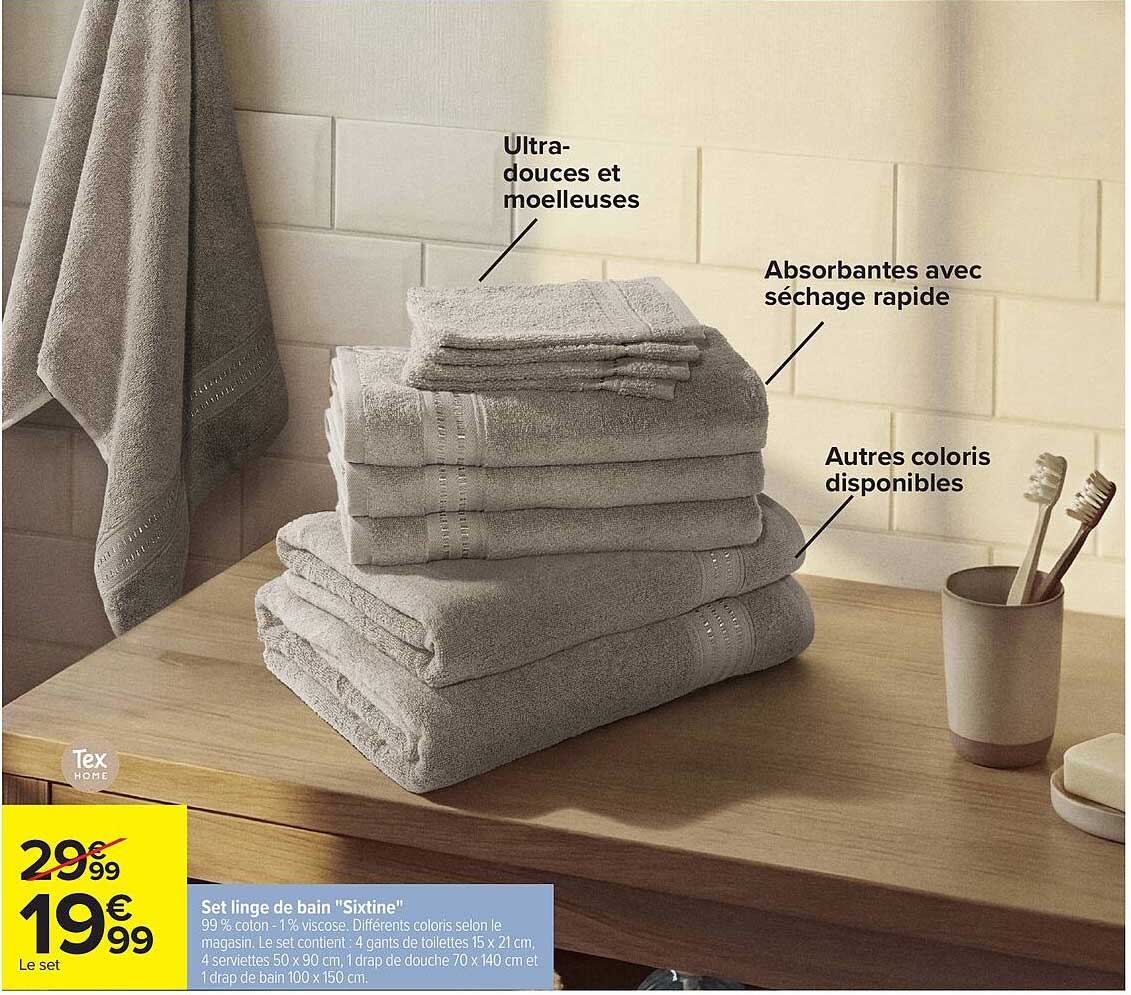 Tex Home Set linge de bain "Sixtine