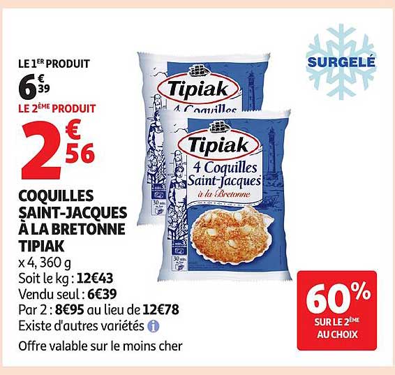 Tipiak Coquilles Saint-Jacques à la Bretonne
