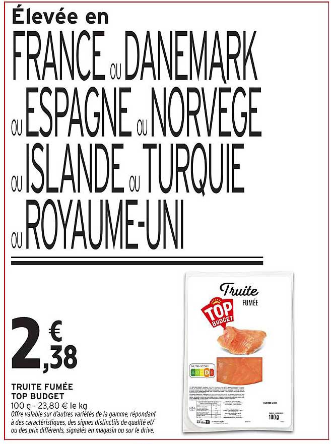 Top Budget Truite Fumée
