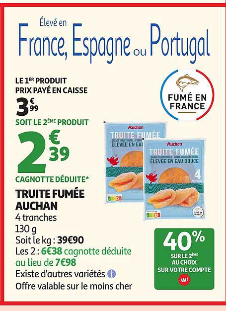 Truite fumée Auchan