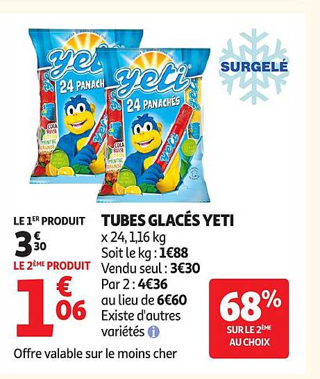 TUBES GLACÉS YETI