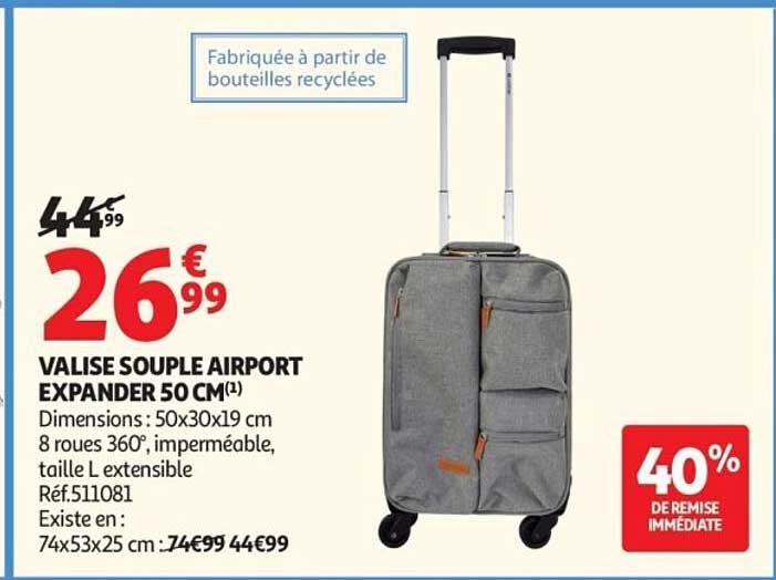 VALISE SOUPLE AIRPORT EXPANDER 50 CM
