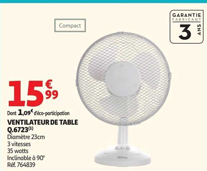 VENTILATEUR DE TABLE