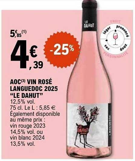 Vin Rosé Languedoc 2025 “Le Dahut”
