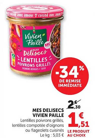 Vivien Paille Mes Délices LENTILLES POIVRONS GRILLÉS