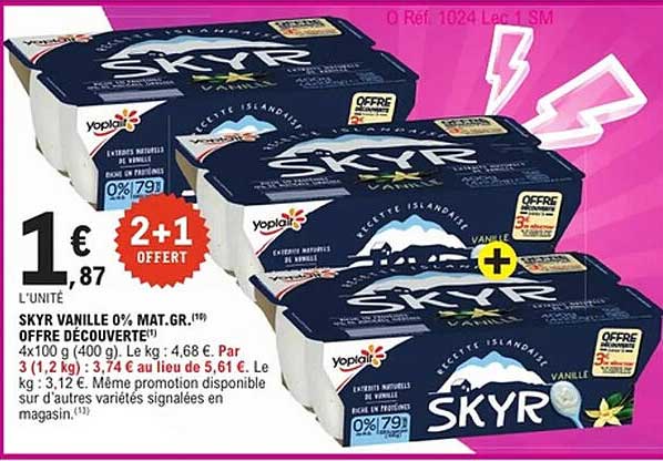 Yoplait Skyr Vanille