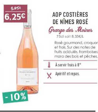aop costières de nîmes rosé grange des moines