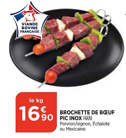 brochette de bœuf pic inox