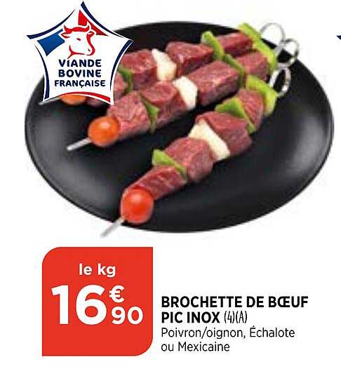 brochette de bœuf pic inox