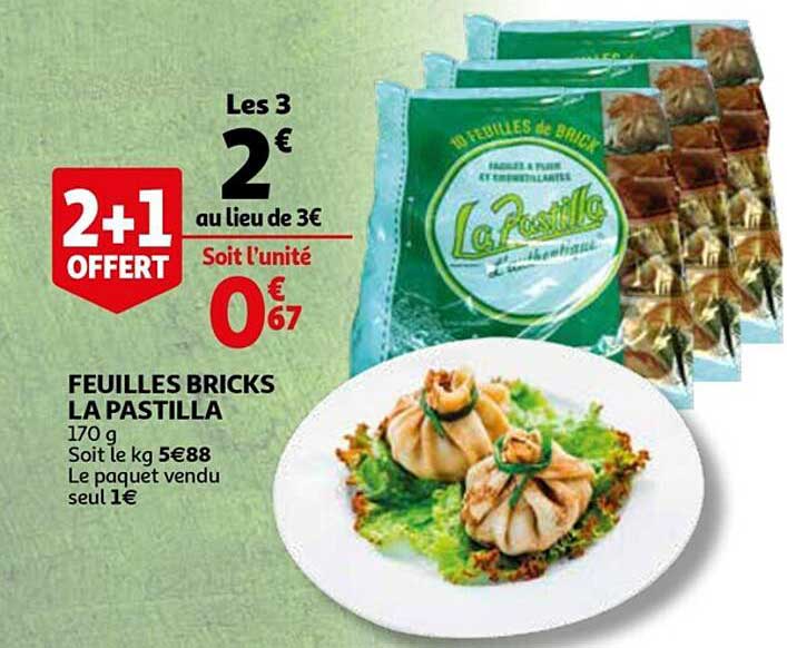 feuilles bricks la pastilla