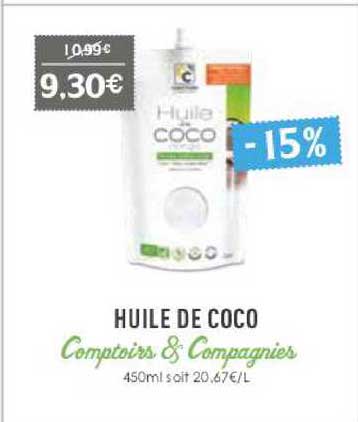 huile de coco comptoirs & compagnies
