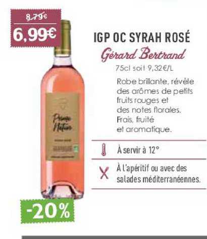 igp oc syrah rosé gérard bertrand