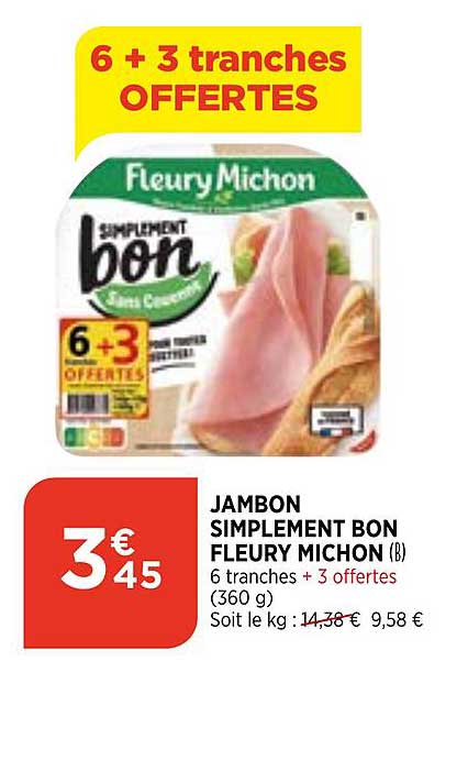 jambon simplement bon fleury michon