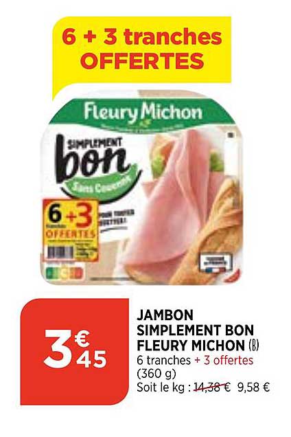 jambon simplement bon fleury michon