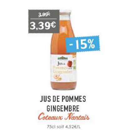 jus de pommes gingembre coteaux nantais