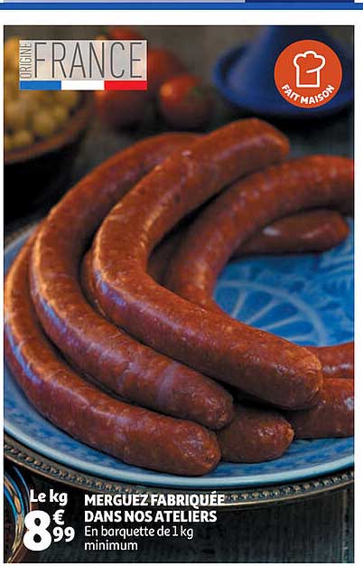 merguez fabriquée dans nos ateliers