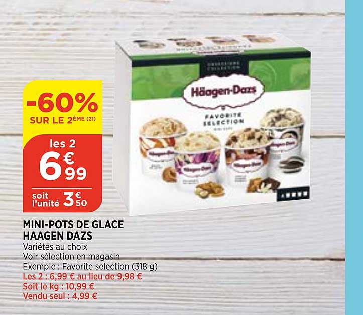 mini-pots de glace häagen dazs