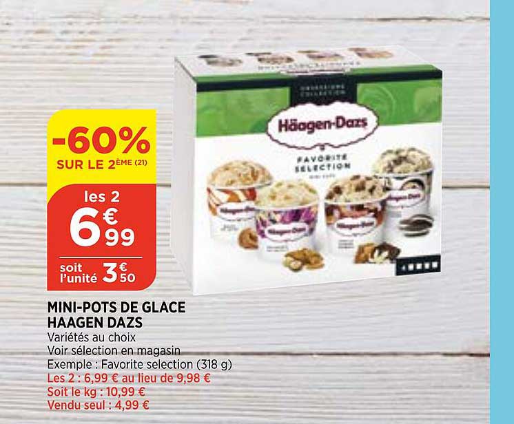 mini-pots de glace häagen dazs