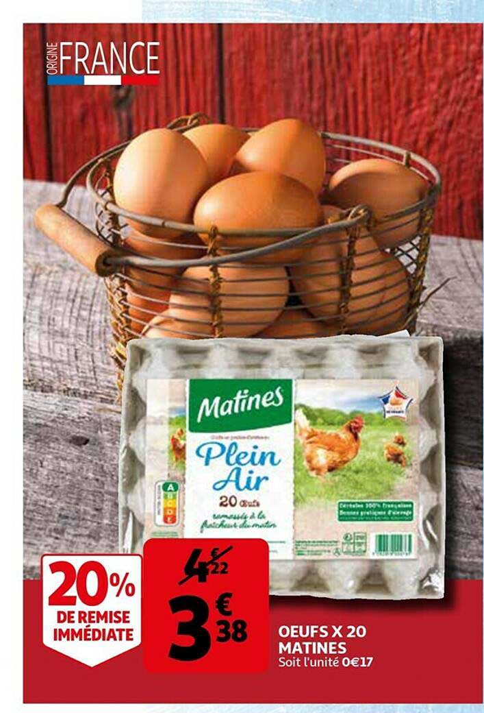 oeufs x20 matines