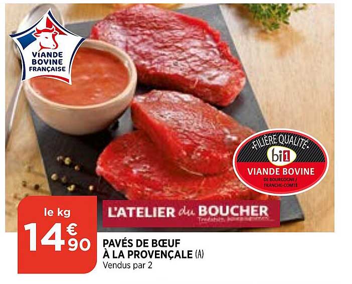 pavés de bœuf à la provençale l'atelier du boucher