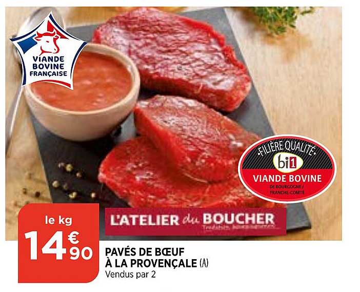 pavés de bœuf à la provençale l'atelier du boucher