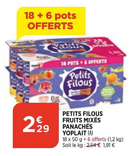 Petits Filous Fruits Mixés Panachés Yoplait