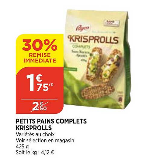 petits pains complets krisprolls