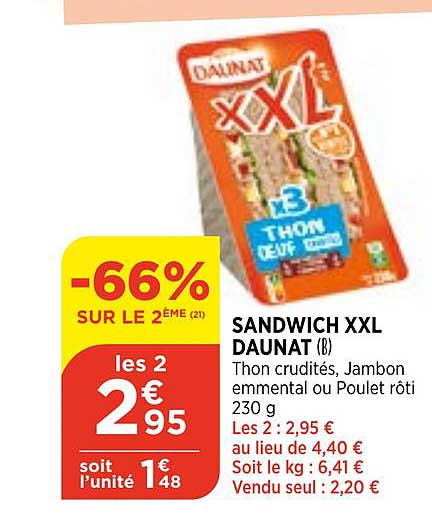 Sandwich Xxl Daunat