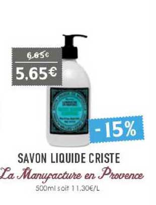 savon liquide criste la manufacture en provence