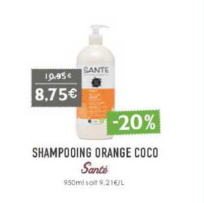 shampooing orange coco santé