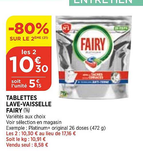 Tablettes Lave-vaisselle Fairy